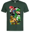 Мужская футболка Mario and Luigi Bros Темно-зеленый фото