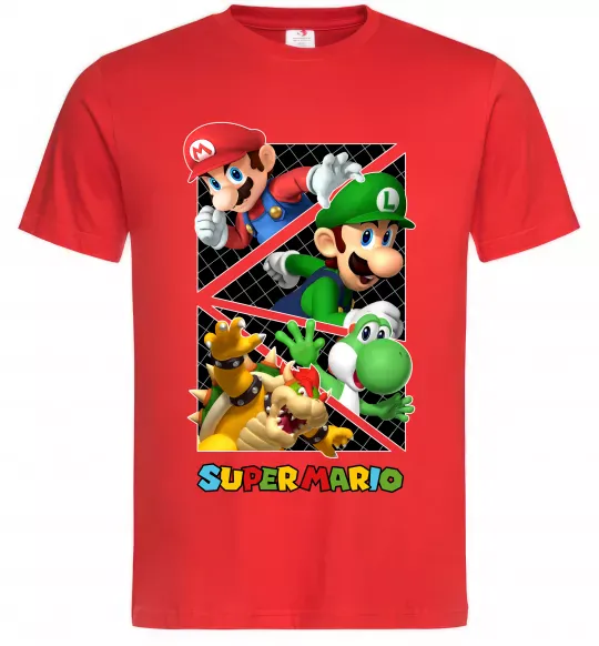 Мужская футболка Mario and Luigi Bros Красный фото