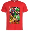 Мужская футболка Mario and Luigi Bros Красный фото