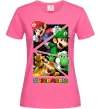 Женская футболка Mario and Luigi Bros Ярко-розовый фото