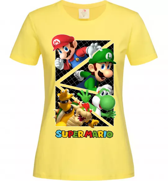 Женская футболка Mario and Luigi Bros Лимонный фото