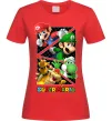 Женская футболка Mario and Luigi Bros Красный фото