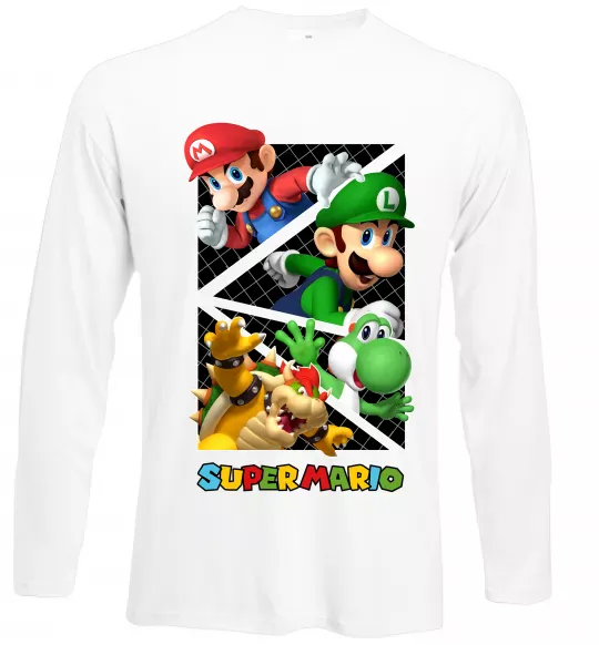 Лонгслів Mario and Luigi Bros Білий фото