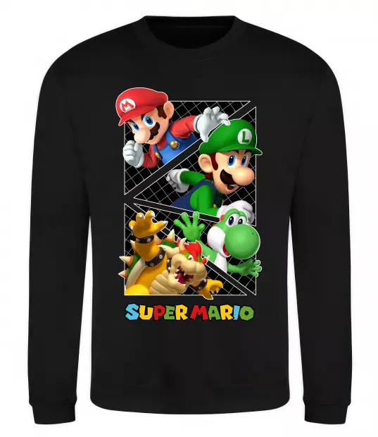 Свитшот Mario and Luigi Bros Черный фото