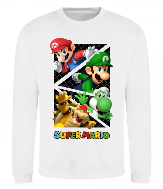 Свитшот Mario and Luigi Bros Белый фото