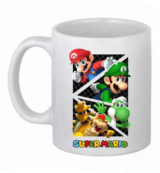 Чашка керамічна Mario and Luigi Bros Білий фото