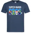 Чоловіча футболка Super Mario Bros персонажі Темно-синій фото
