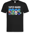 Чоловіча футболка Super Mario Bros персонажі Чорний фото