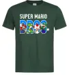 Чоловіча футболка Super Mario Bros персонажі Темно-зелений фото