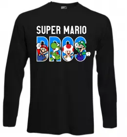 Лонгслив Super Mario Bros персонажі Черный фото
