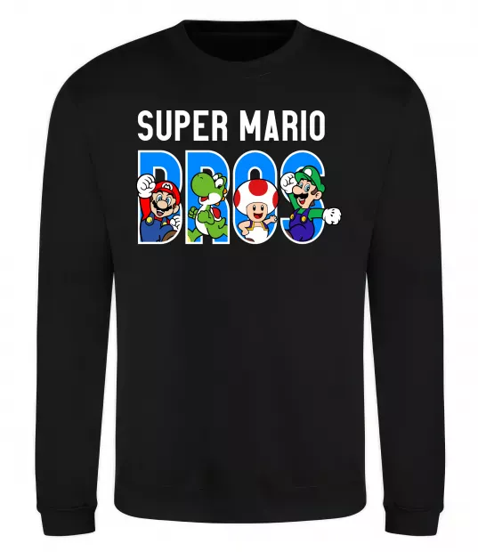 Світшот Super Mario Bros персонажі Чорний фото