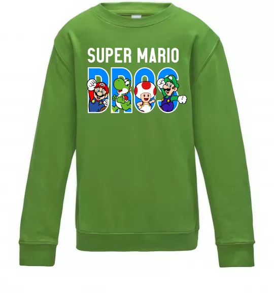Детский Свитшот Super Mario Bros персонажі Лаймовый фото