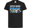 Дитяча футболка Super Mario Bros персонажі Чорний фото