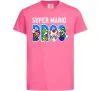 Дитяча футболка Super Mario Bros персонажі Яскраво-рожевий фото