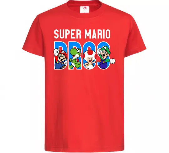 Дитяча футболка Super Mario Bros персонажі Червоний фото