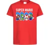 Дитяча футболка Super Mario Bros персонажі Червоний фото