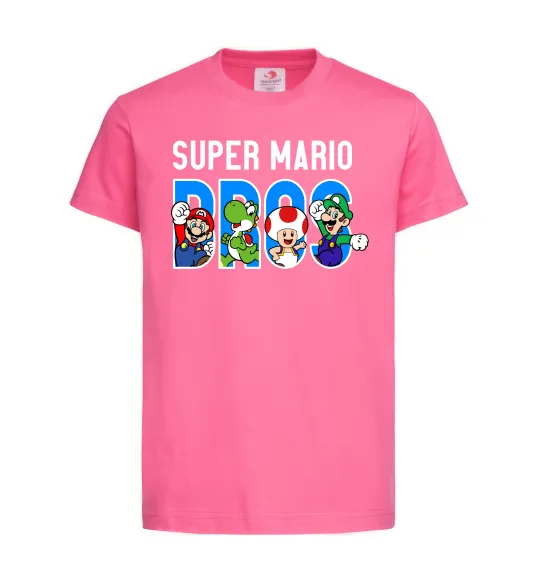 Детская футболка Super Mario Bros персонажі Ярко-розовый фото