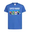 Детская футболка Super Mario Bros персонажі Ярко-синий фото
