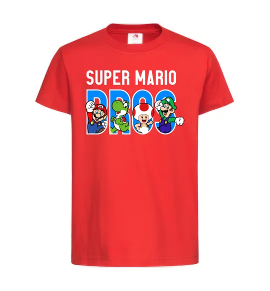 Детская футболка Super Mario Bros персонажі Красный фото