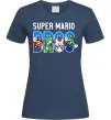 Женская футболка Super Mario Bros персонажі Темно-синий фото