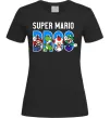 Женская футболка Super Mario Bros персонажі Черный фото