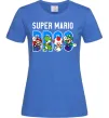 Женская футболка Super Mario Bros персонажі Ярко-синий фото