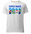 Мужская премиум футболка Super Mario Bros персонажі Белый фото
