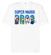 Футболка Оверсайз Super Mario Bros персонажі Белый фото