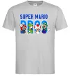 Чоловіча футболка Super Mario Bros персонажі Сірий фото