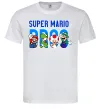 Чоловіча футболка Super Mario Bros персонажі Білий фото