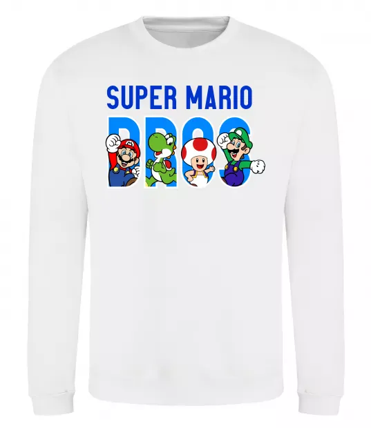 Світшот Super Mario Bros персонажі Білий фото