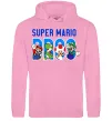 Мужская толстовка (худи) Super Mario Bros персонажі Розовый фото