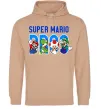 Мужская толстовка (худи) Super Mario Bros персонажі Песочный фото
