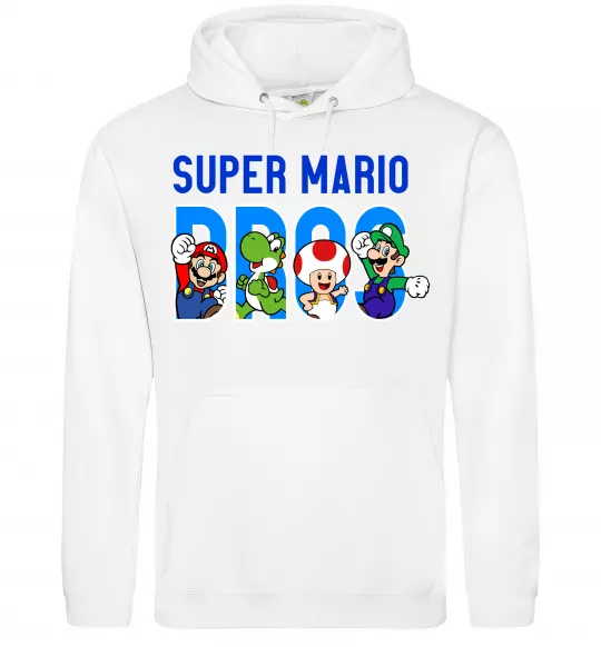 Женская толстовка (худи) Super Mario Bros персонажі Белый фото