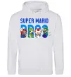 Женская толстовка (худи) Super Mario Bros персонажі Серый меланж фото