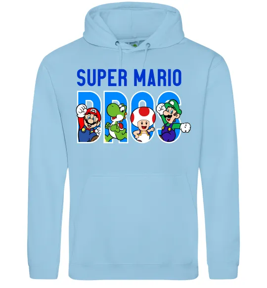 Женская толстовка (худи) Super Mario Bros персонажі Голубой фото