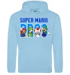 Женская толстовка (худи) Super Mario Bros персонажі Голубой фото