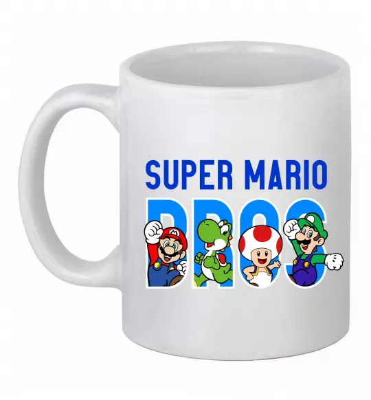 Чашка керамічна Super Mario Bros персонажі Білий фото