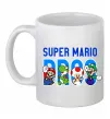 Чашка керамічна Super Mario Bros персонажі Білий фото