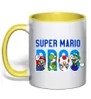 Чашка с цветной ручкой Super Mario Bros персонажі Солнечно желтый Чашка с цветной ручкой Super Mario Bros персонажі Солнечно желтый фото