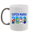 Чашка с цветной ручкой Super Mario Bros персонажі Серебро Чашка с цветной ручкой Super Mario Bros персонажі Серебро фото