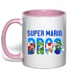 Чашка с цветной ручкой Super Mario Bros персонажі Нежно розовый Чашка с цветной ручкой Super Mario Bros персонажі Нежно розовый фото