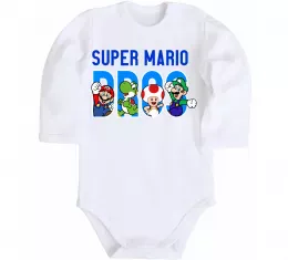 Детский боди Super Mario Bros персонажі Белый фото
