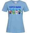Женская футболка Super Mario Bros персонажі Голубой фото