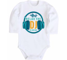 Детский боди Relax the DJ is here