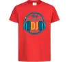 Детская футболка Relax the DJ is here Красный фото