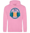 Мужская толстовка (худи) Relax the DJ is here Розовый фото