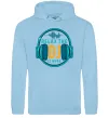 Мужская толстовка (худи) Relax the DJ is here Голубой фото