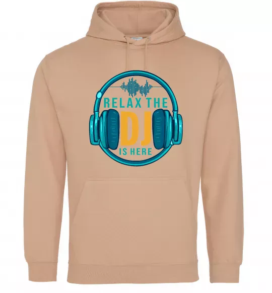 Жіноча толстовка (худі) Relax the DJ is here Пісочний фото