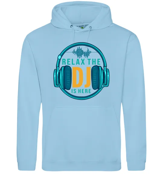 Жіноча толстовка (худі) Relax the DJ is here Блакитний фото